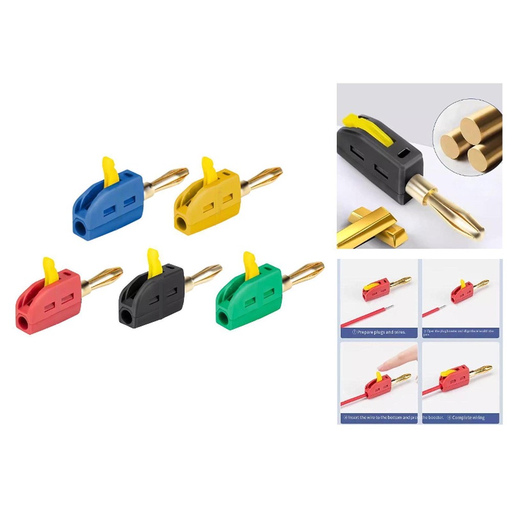 4mm Banana Plug 250V/32A for Speaker Wire Wall Plates and Receivers