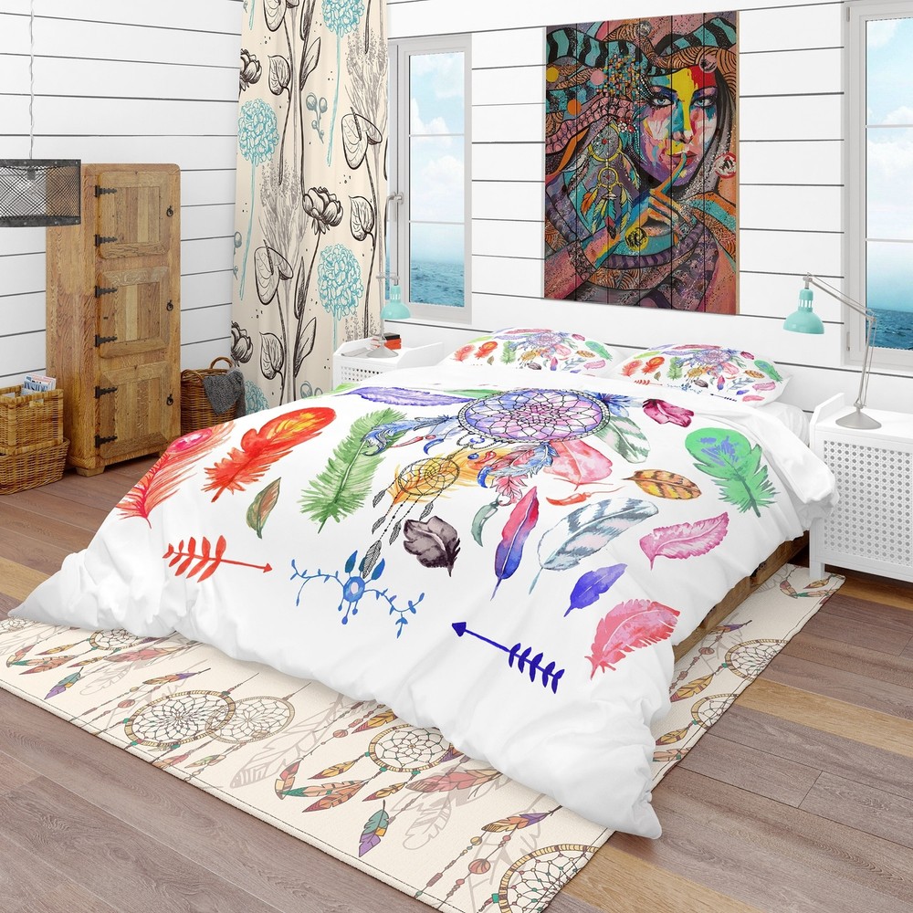 Designart 'Indian Dream Catcher' Southwestern Bedding Set -