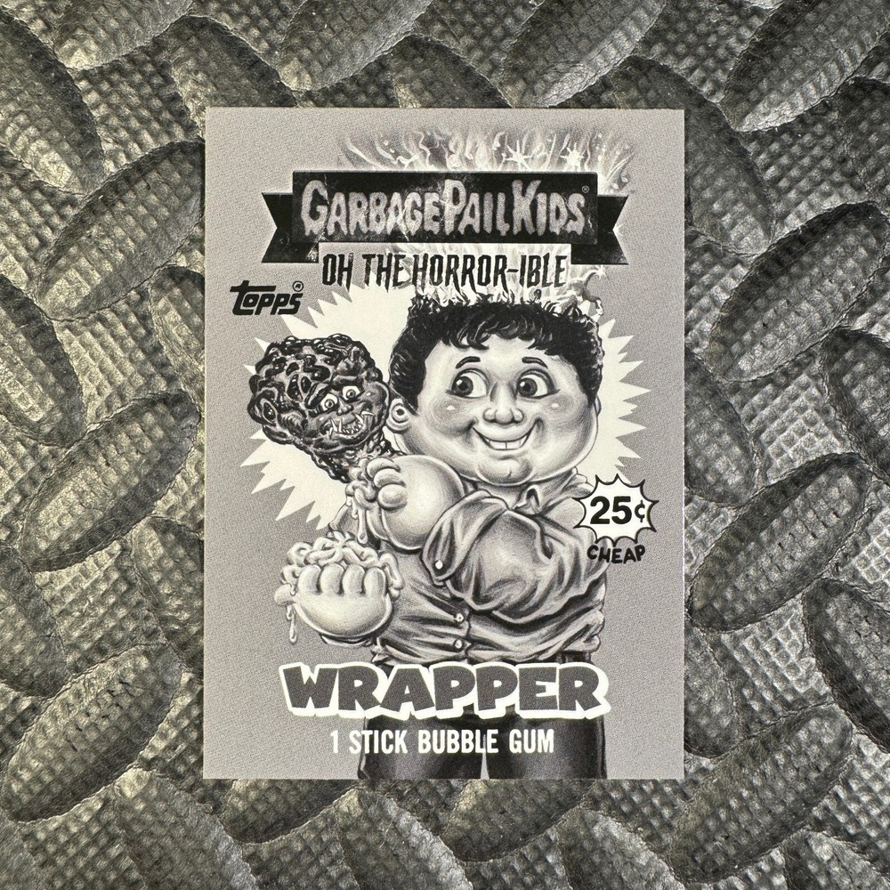 2024 GARBAGE PAIL KIDS OH THE HORROR-IBLE WAVE 6 WRAPPER CARD 29 EATIN' AYLMAR