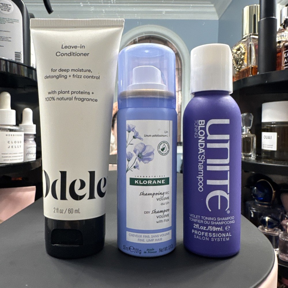 Odele Leave In Conditioner Blond Shampoo And Dry Shampoo Travel Size