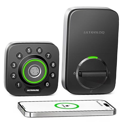Smart Lock U-Bolt Pro 7-in-1 Fingerprint Keyless Entry Door Lock with App Control