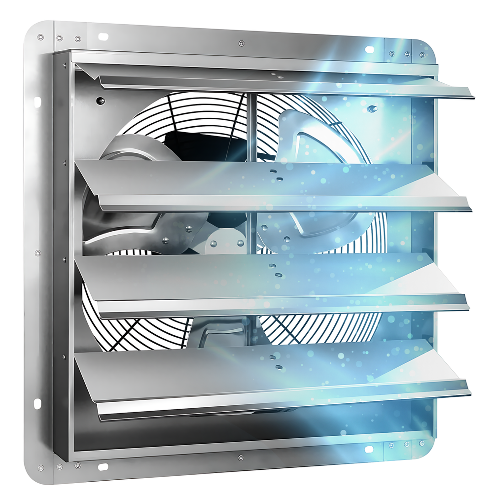 iPower 18/20 Inch Aluminum Shutter Exhaust Fan High Speed 1450 RPM 2000 CFM