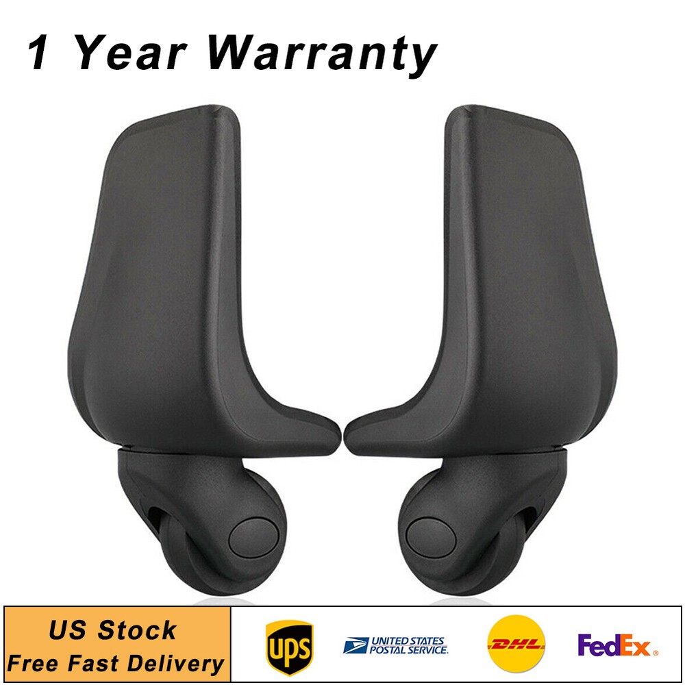 1 Pair Black 360 Spinner Luggage Replacement Rear Wheels Swivel Caster Universal