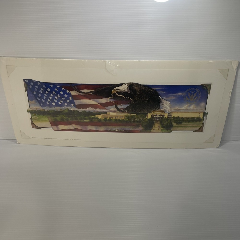 President George H.W. Bush  Presidential Library Knox Print In Box 1997