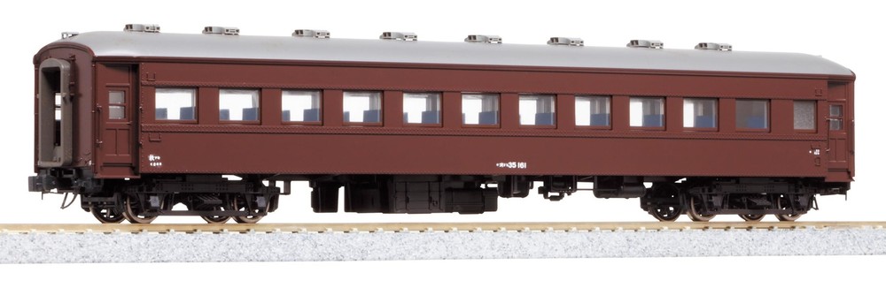 Tren modelo vagón de pasajeros marrón escala 1-512 KATO HO Oha35