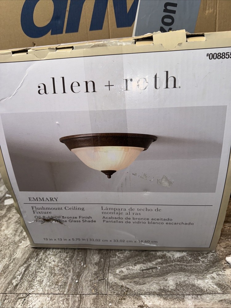 Portfolio #0423823 Flushmount Ceiling Fixture new box is open has all hardware