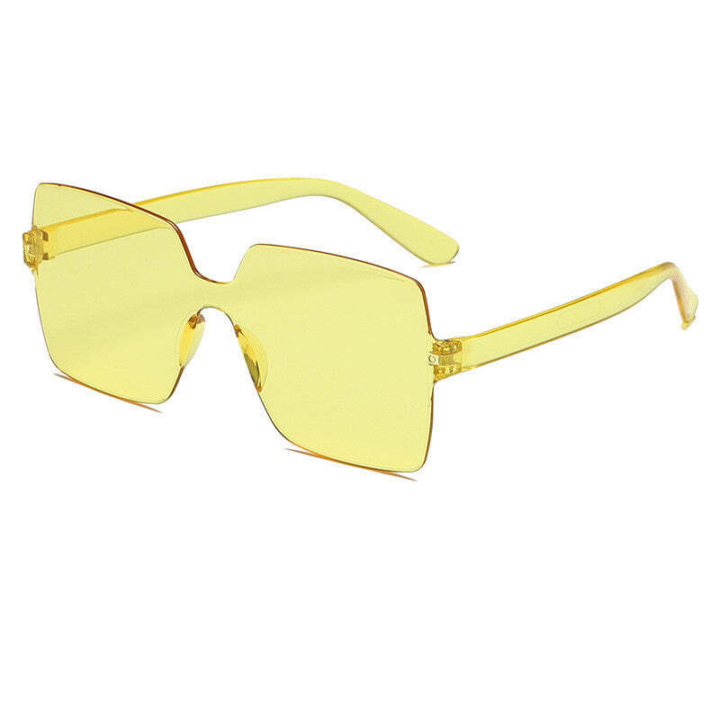 Frameless Siamese Transparent Sunglasses