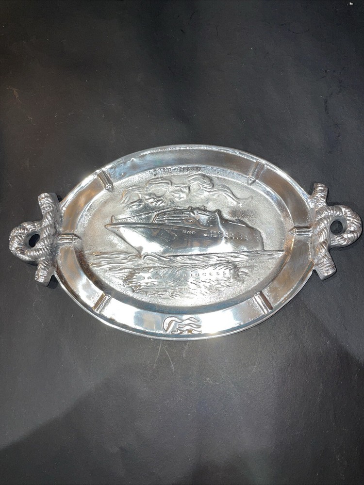 Vintage 1997 Robert Dennison Signed Princess Cruises Souvenir Tray HEAVY 11