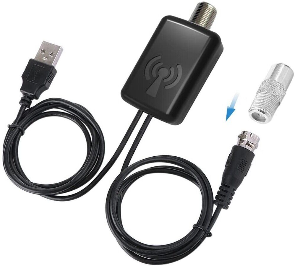 HDTV Antenna Amplifier Signal Booster TV High Gain Channel Boost Indoor N348