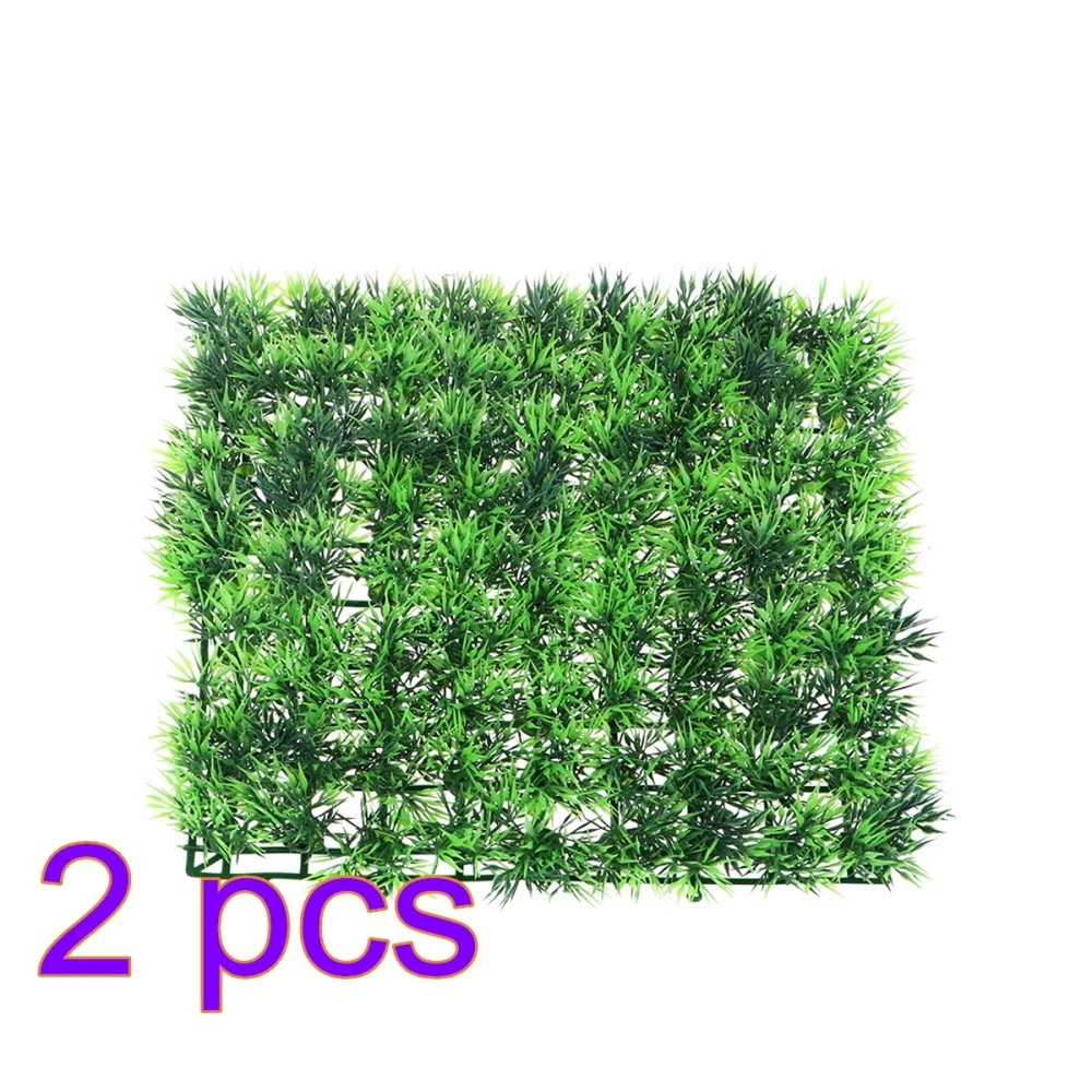 2PCS Aquarium Artificial Grass Mat for Fish Tank Decor