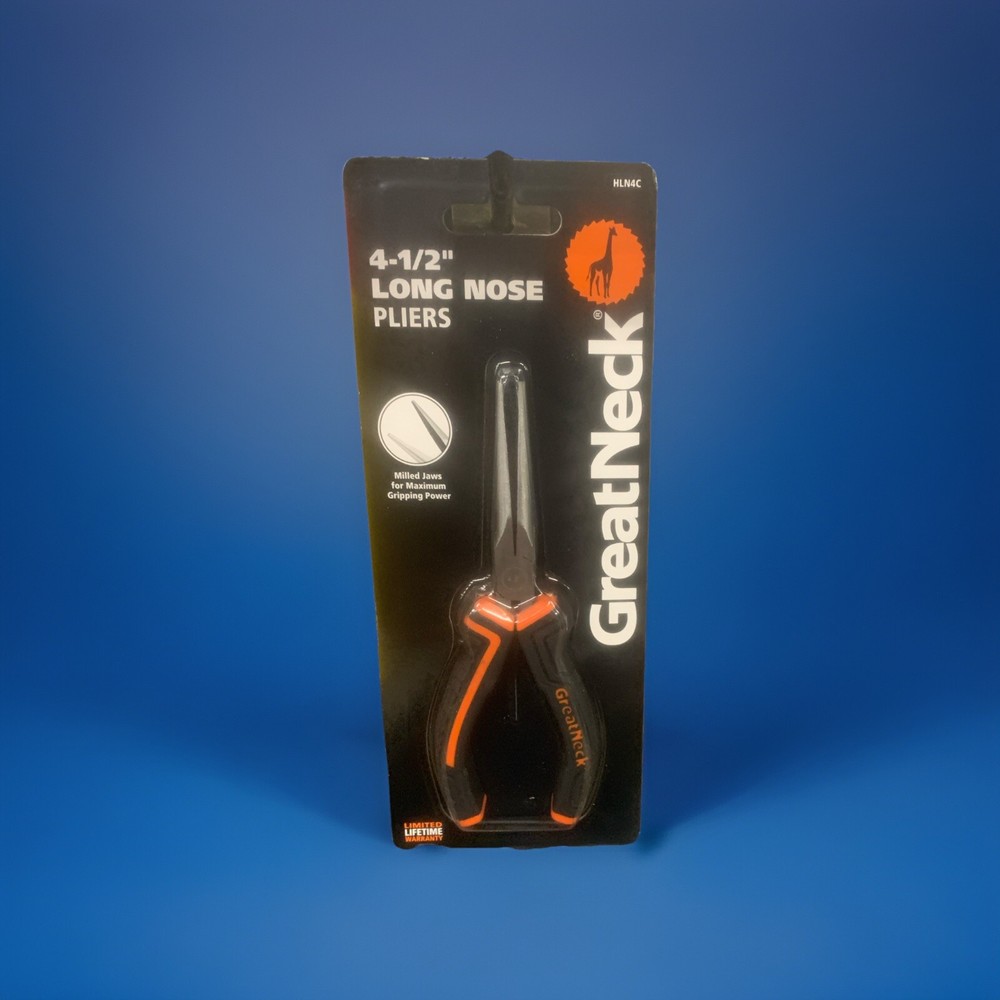 50% Off Great Neck 4-1/2 Inch Needle Nose Pliers with Milled Jaws & Spring Handles