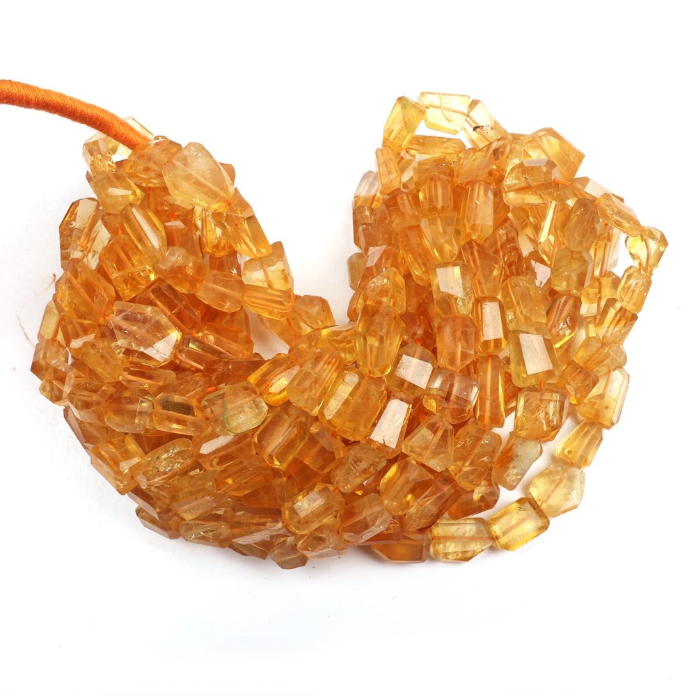 Citrine Gemstone Beads 16 Inch Nugget Shape 8X10-9X12 MM Jewelry Making