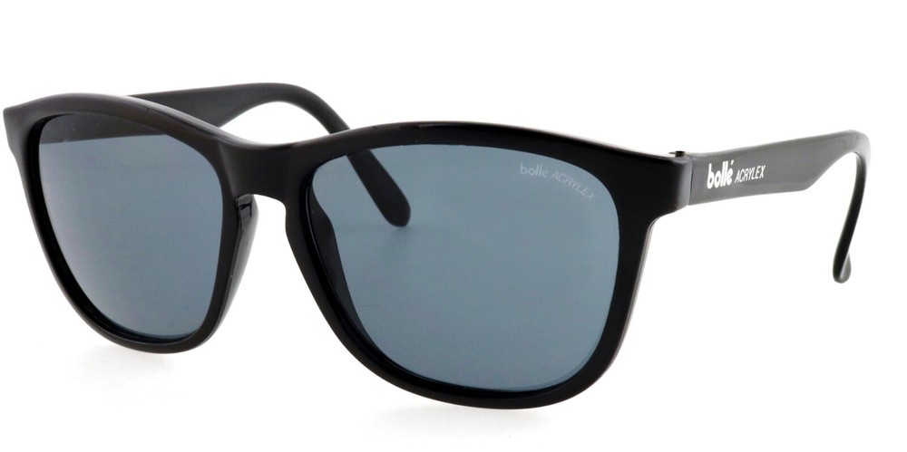 Vintage BOLLE 473 56mm Glossy Black Sunglasses France