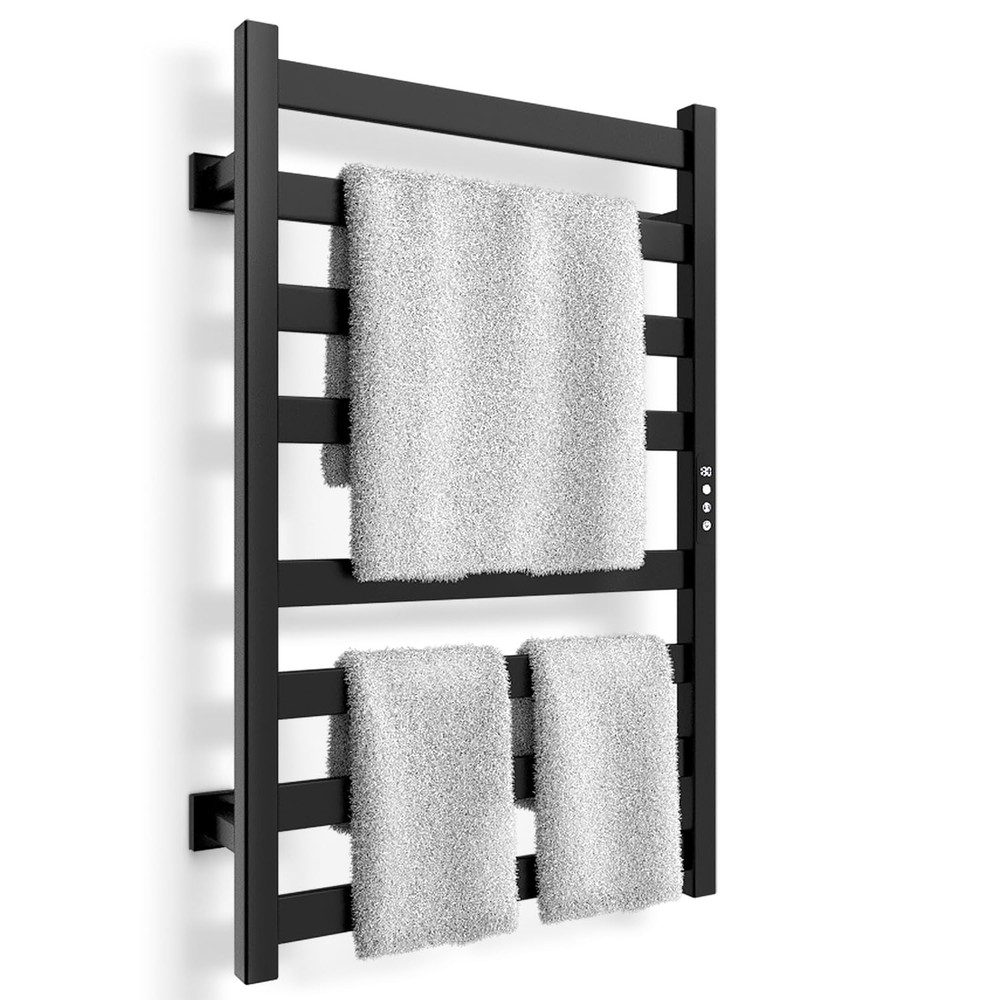 Colliford 8-Bar Electric Towel Warmer Heater Rack for Bathroom