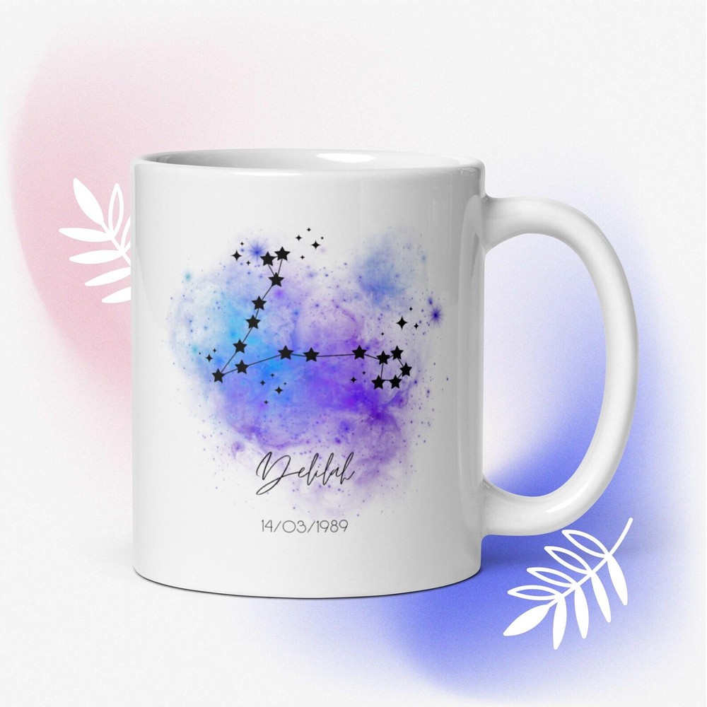 Personalized Pisces Constellation Mug Zodiac Mug Custom Constellation Mug