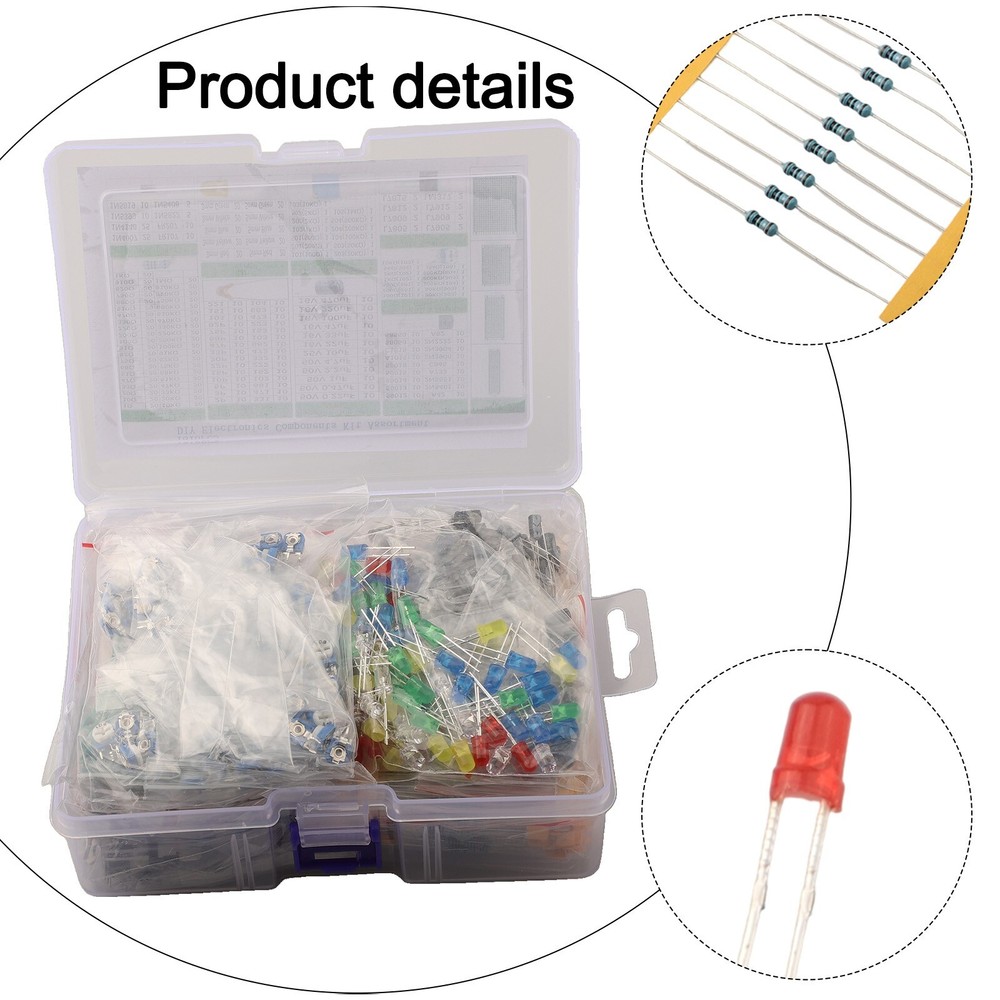 Beginner Friendly Electronic Components Kit for Learning Electronics 1818Pcs
