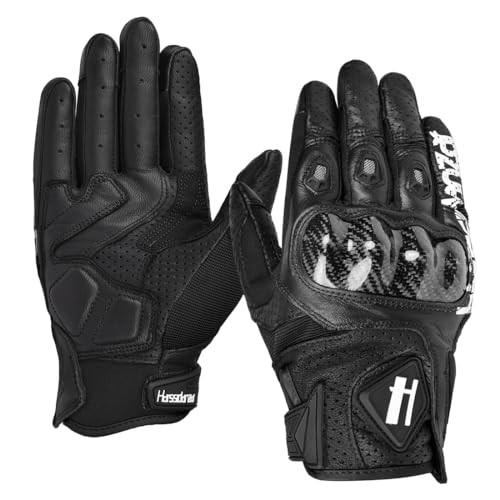 Perforated Leather Motorcycle Gloves for Men – Riding and Driving Gloves