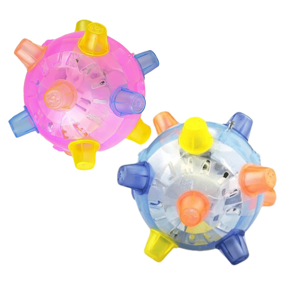 LED Jumping Activation Ball For Dogs Flashing Dancing Pet Ball Toys With Music