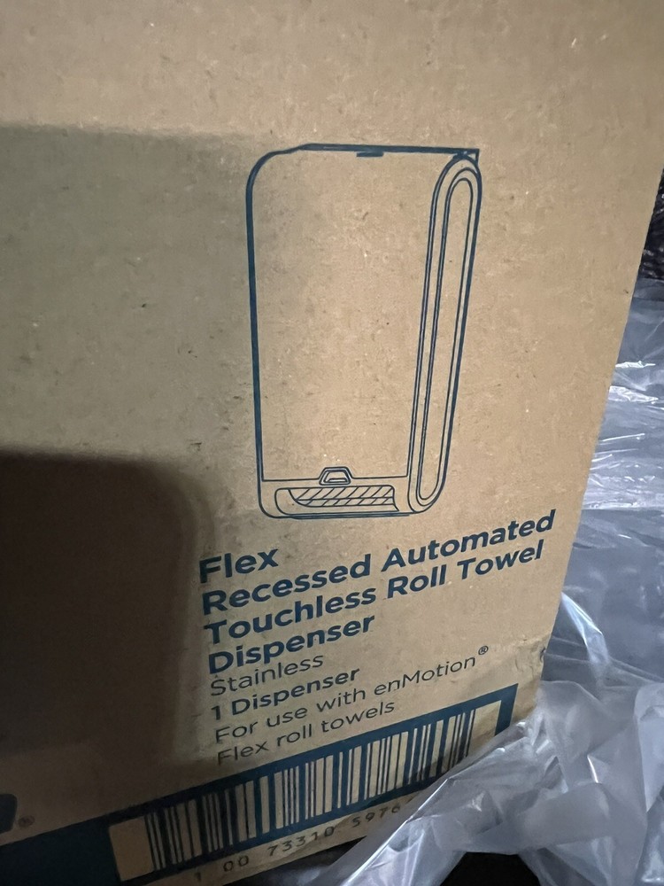 Flex Recessed Automated Touchless Roll Towel Dispenser. New In Box-image
