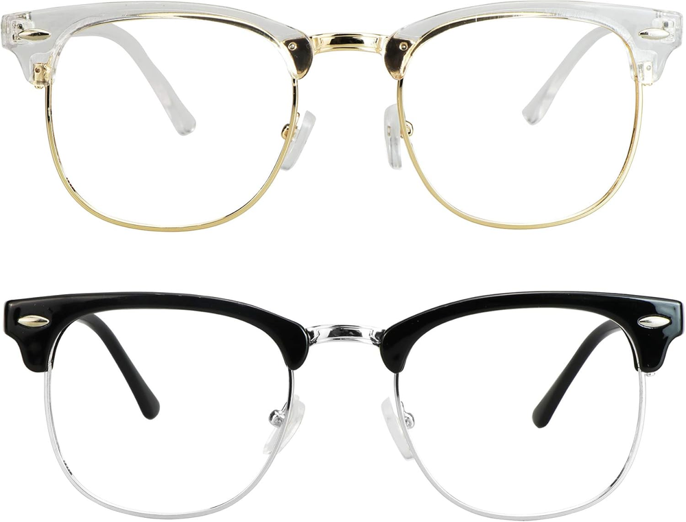 2 Pairs Blue Light Blocking Glasses, anti Eyestrain, Computer Reading Glasses, G