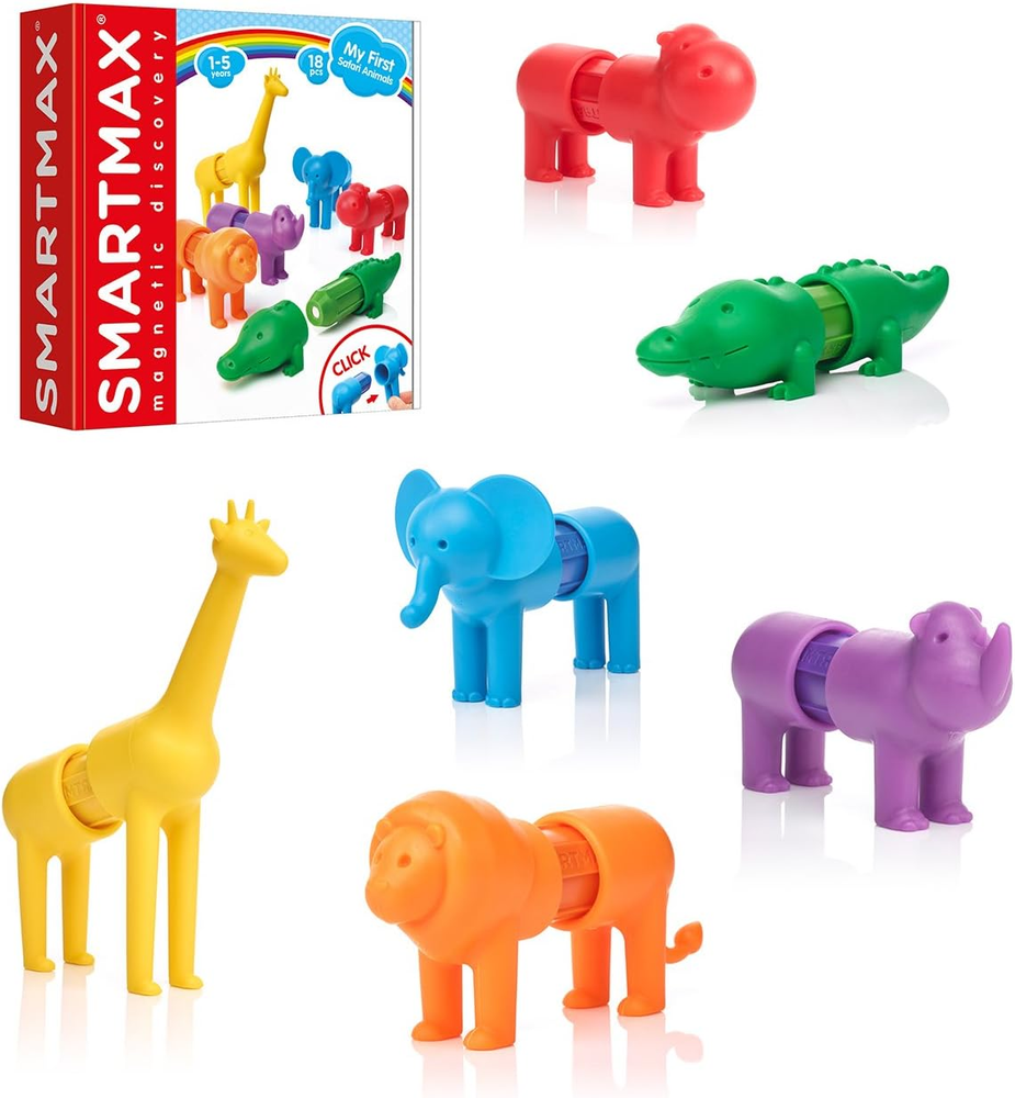 STEM Magnetic Safari Animal Building Set – Soft Pieces for Little Hands