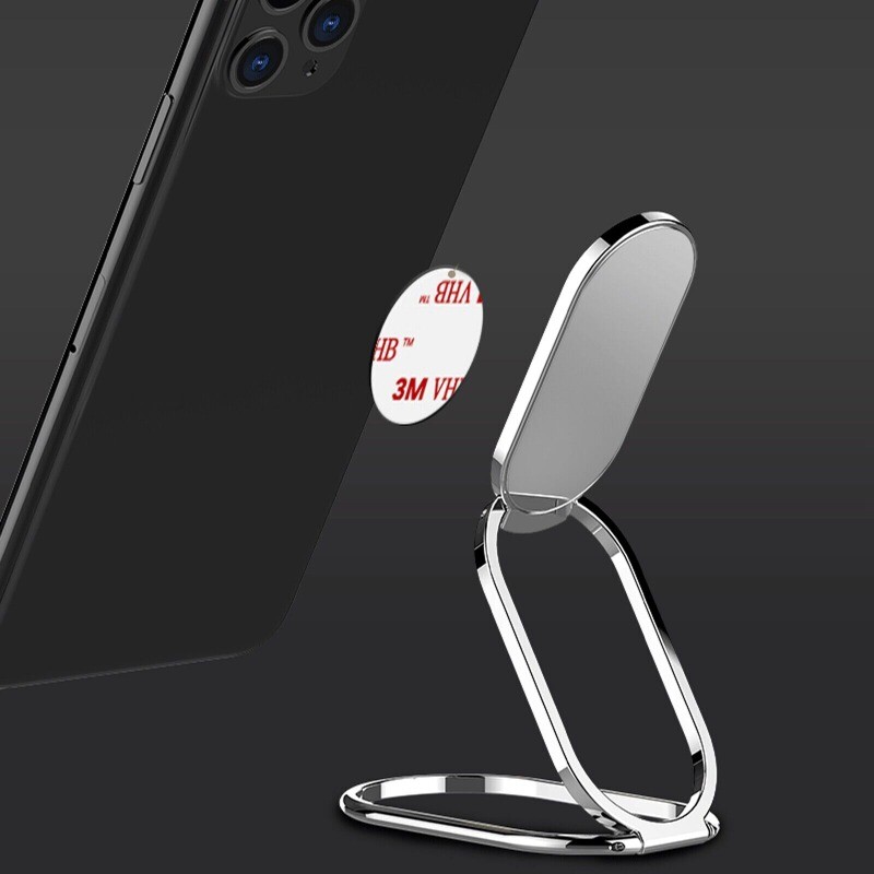 Silver Adjustable Mount Stand Foldable Phone Holder 360 Rotation Kickstand NEW