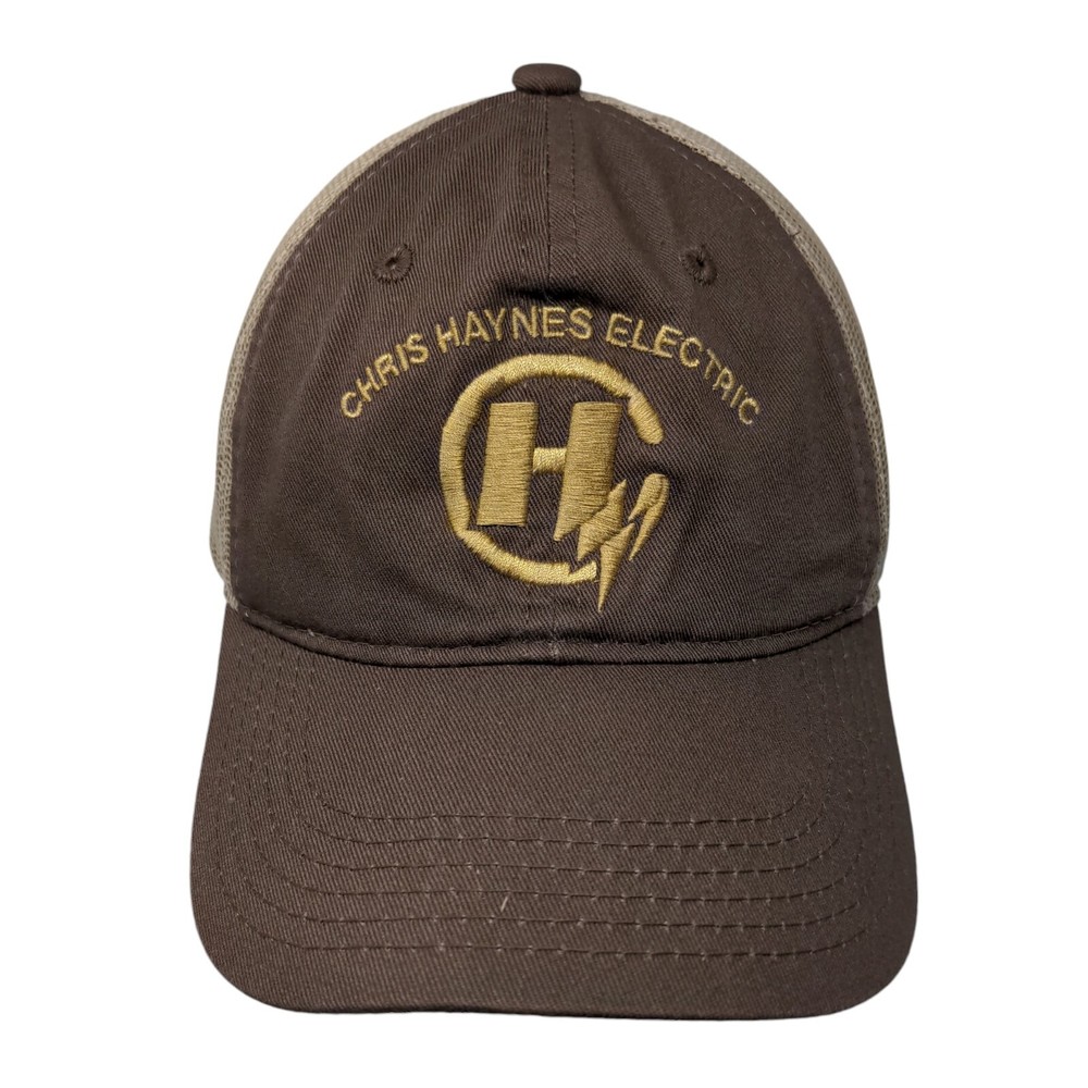 Chris Haynes Electric Strapback Mesh Back Trucker Hat Brown OSFA 6 Panel