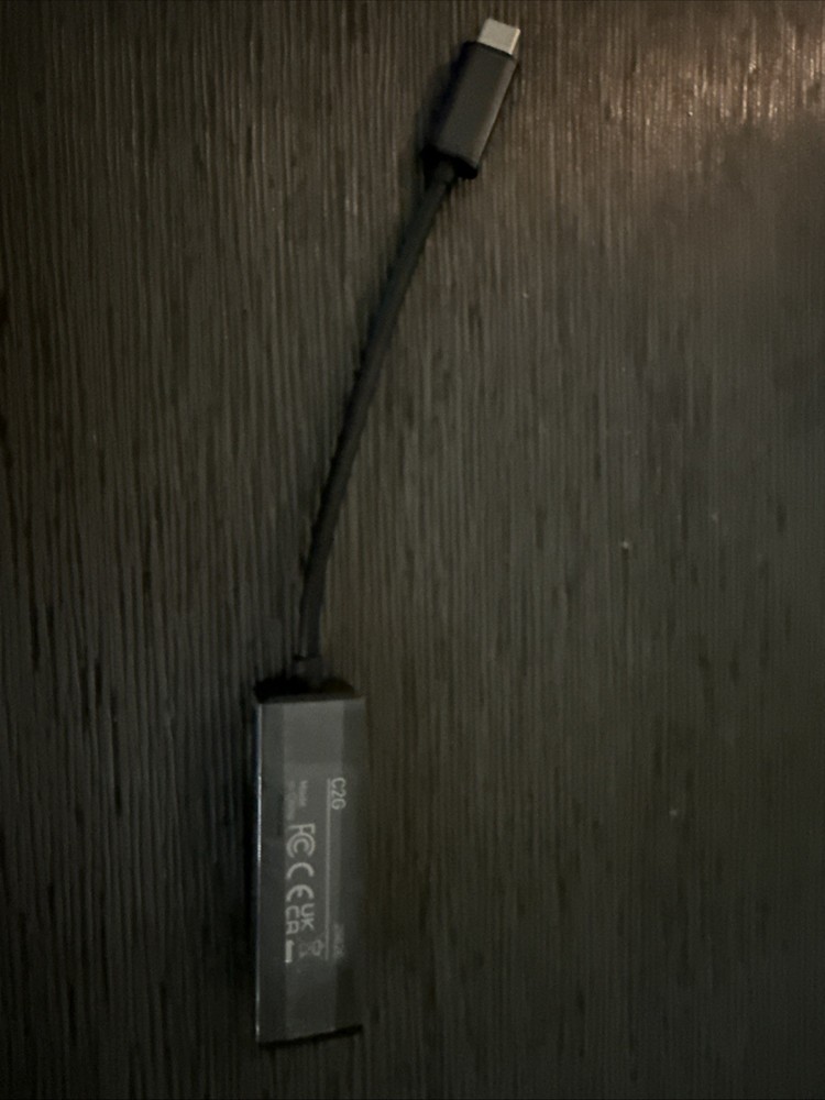 C2G 29826 USB-C to Ethernet Adapter for Wired Networking Black  