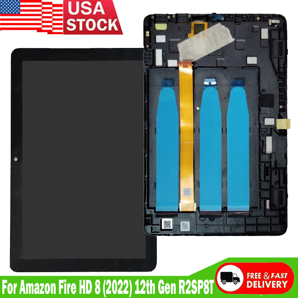 Frame+LCD Digitizer Touch Screen Glass For Amazon Fire HD 8 2022 12th Gen R2SP8T