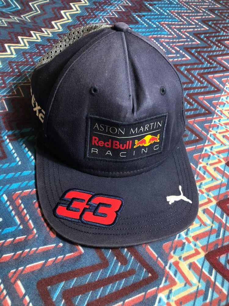 RED BULL RACING ASTON MARTIN Fitted Cap Hat. Blue Size Youth