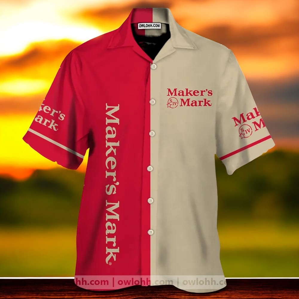 Makers Mark Bourbon Hawaiian Shirt Summer Beach Sizes S to 5XL
