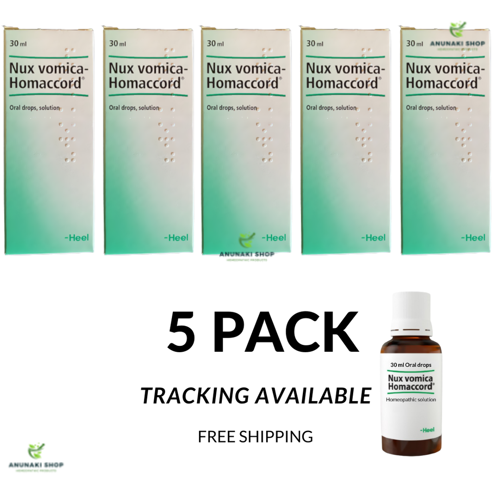Nux vomica-Homaccord Heel 30 ml liver, stomach and intestinal problems 5 PACK