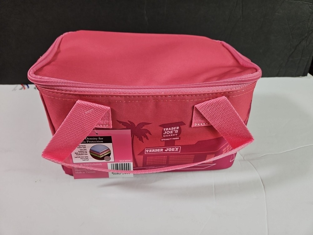 Trader Joe's MINI Insulated Pink Tote Bag 1.5 Gal - Lunch Travel Outdoors Sports