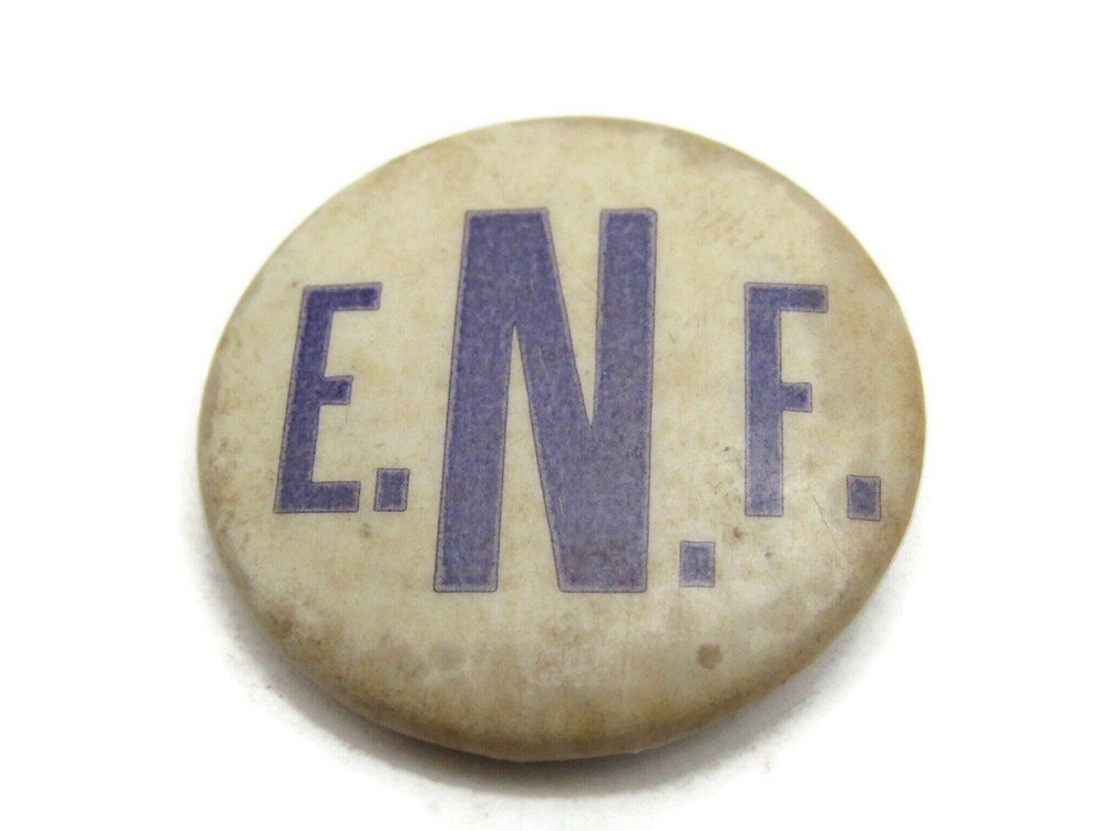 Vintage ENF Pin Button Rare Collectible for Enthusiasts