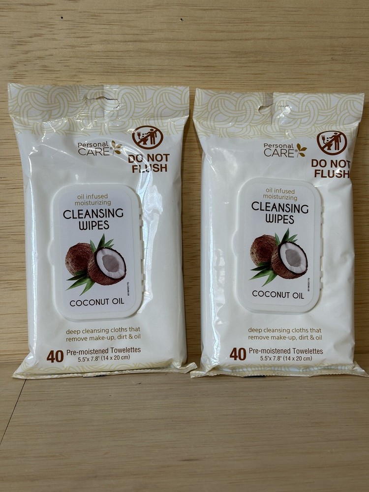 Lot Of 2-Personal care oil infused moisturizing, cleansing wipes