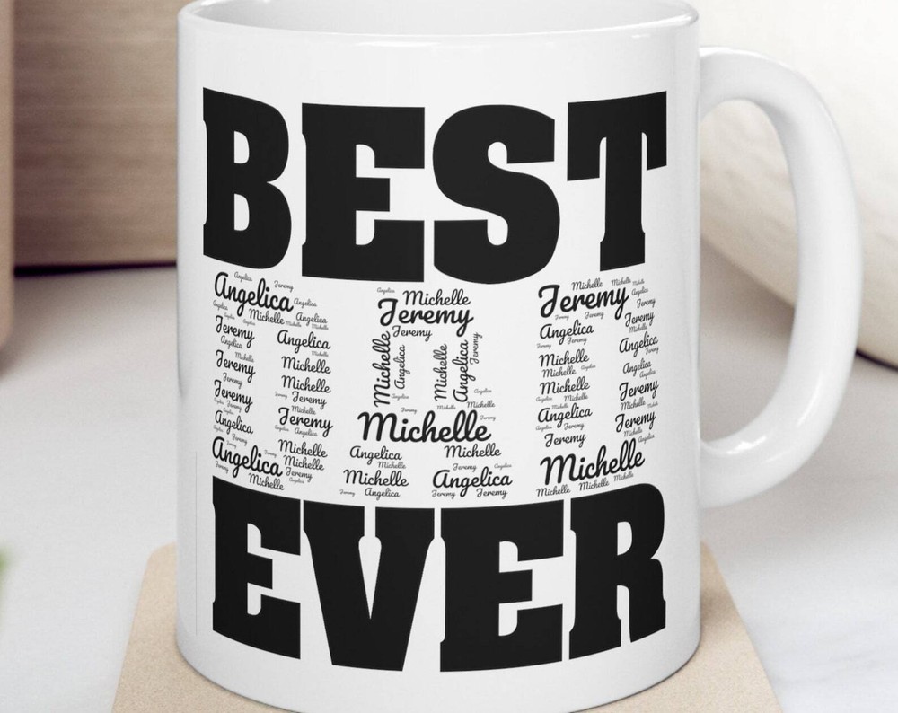 Best Dad Ever Personalized Coffee Mug Father's Day Gift from Kids
