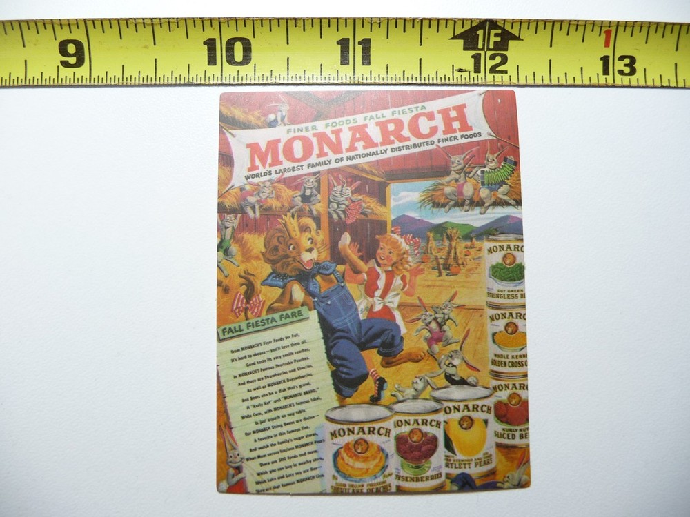 FUN OLD AD ADVERTISEMENT FRUIT VEGETABLE CANS DECAL STICKER FOOD