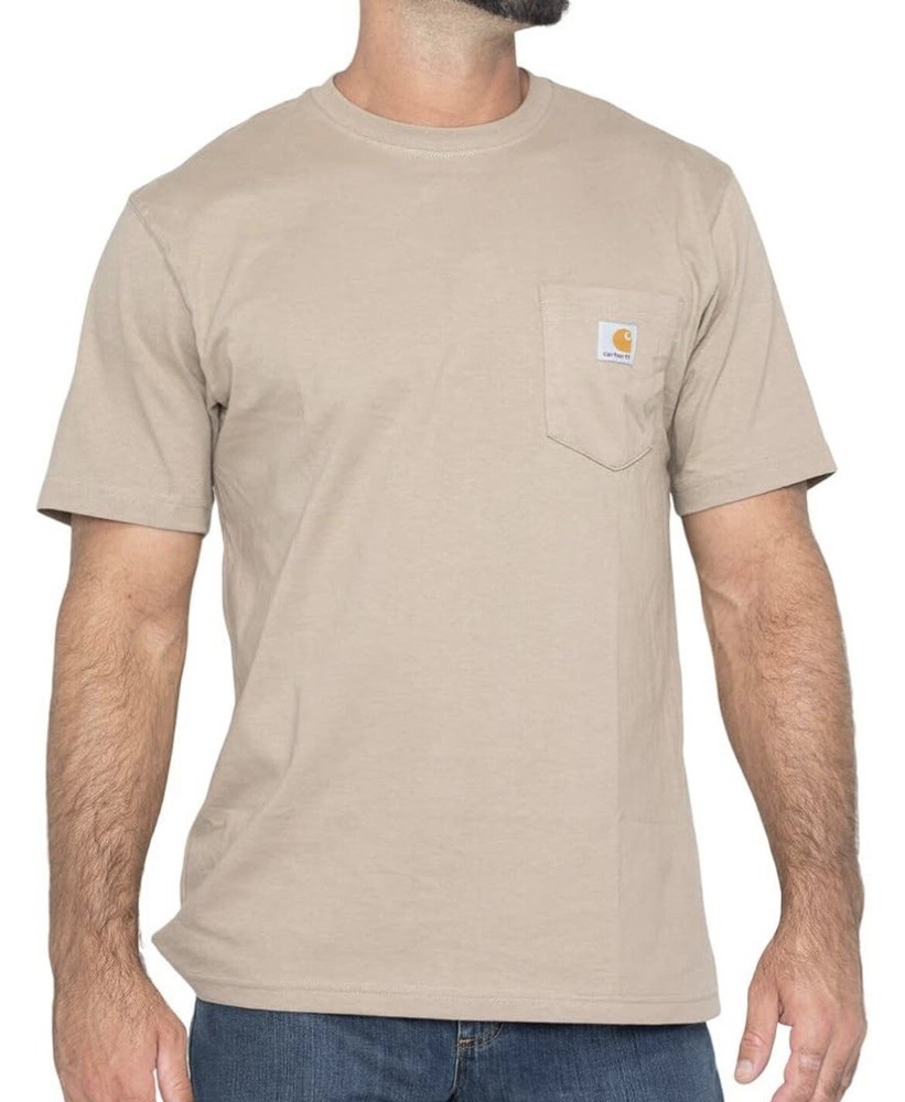 Carhartt Workwear T-Shirt Mens 2X Original Fit Heavyweight Desert Tan K87 Pocket