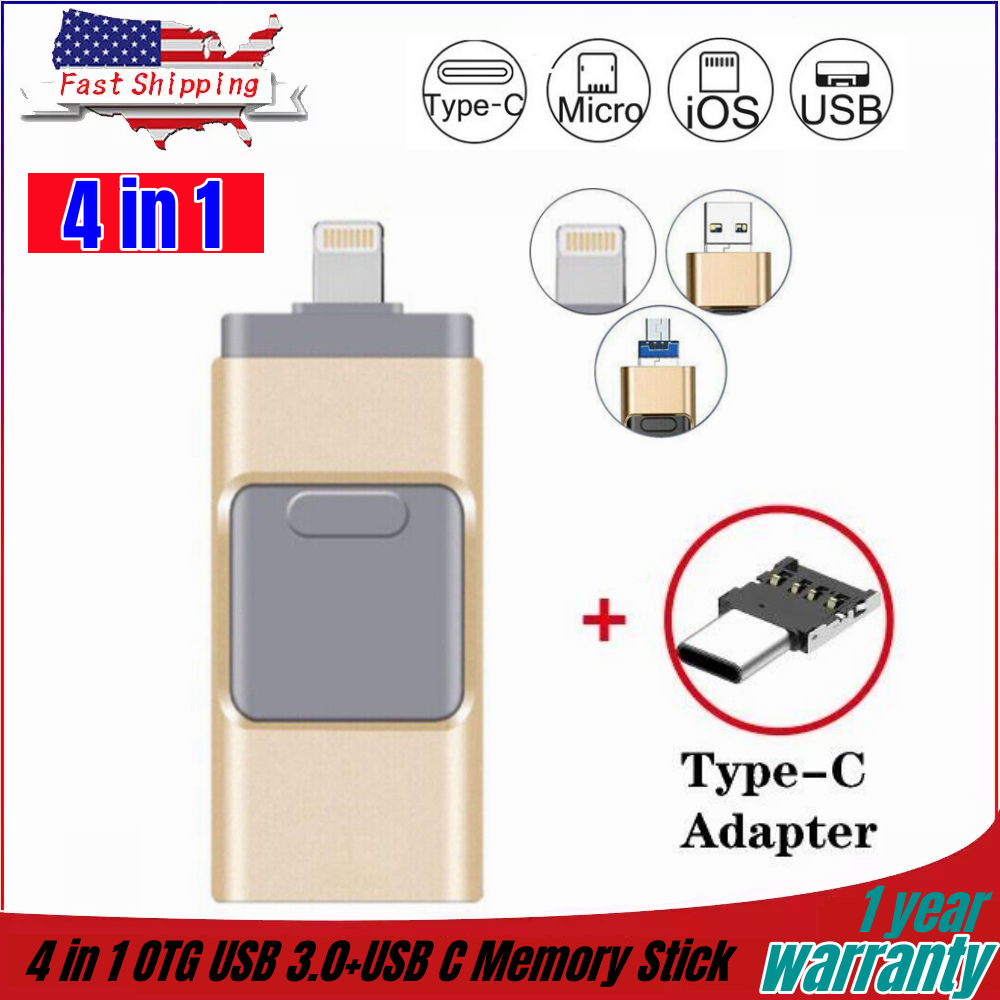 2TB USB Flash Drive for iPhone iPad PC Photos Storage Thumb Stick