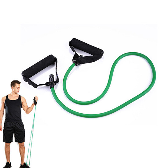 Exercise Latex Resistance Bands Stretch Training Rope Yoga Green Color 3.9ft
