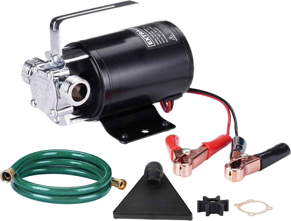 DC 12Volt 330 GPH Portable Low Suction Electric Water Transfer Removal Utility P