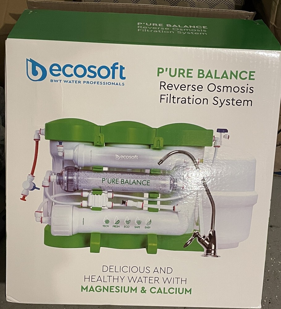 Ecosoft P’ure Balance Reverse Osmosis Filtration System. 6 Stage. Whole Home.