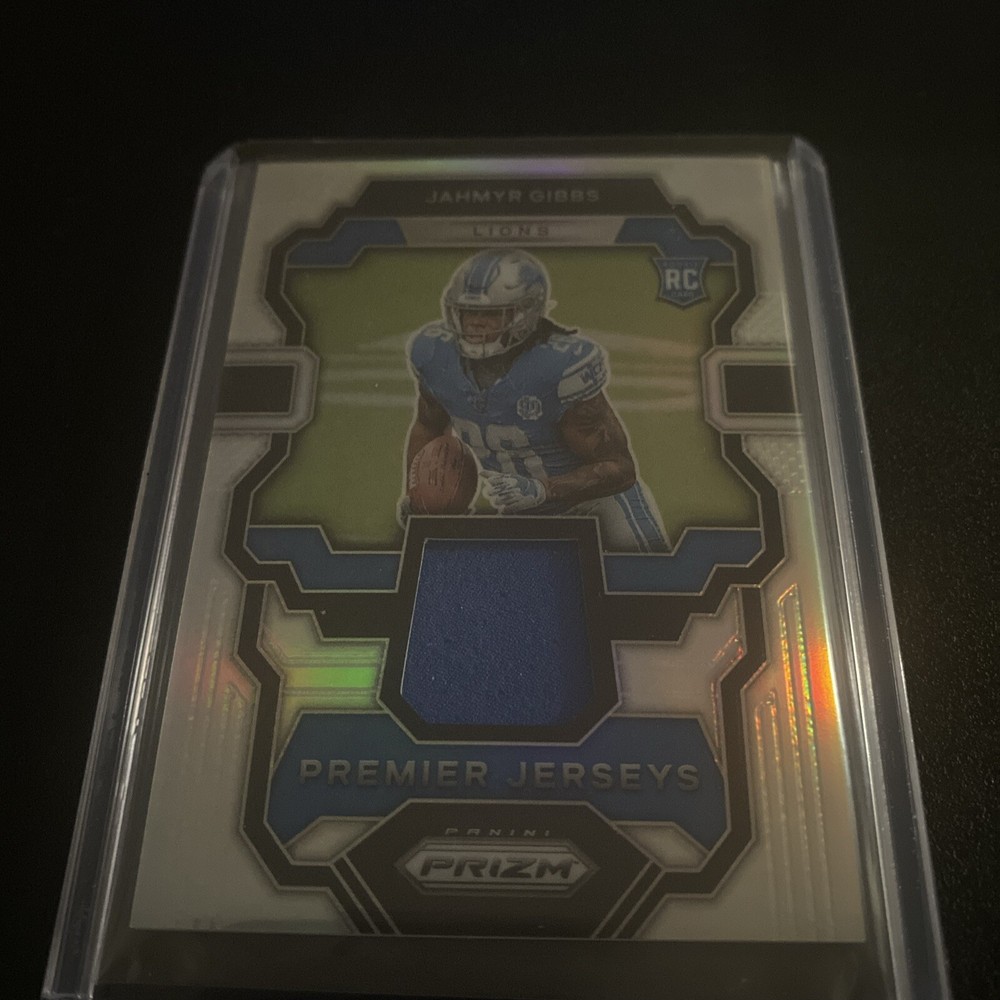 2023 Panini Prizm Premier Jerseys #PJ-JG Jahmyr Gibbs RC Detroit Lions