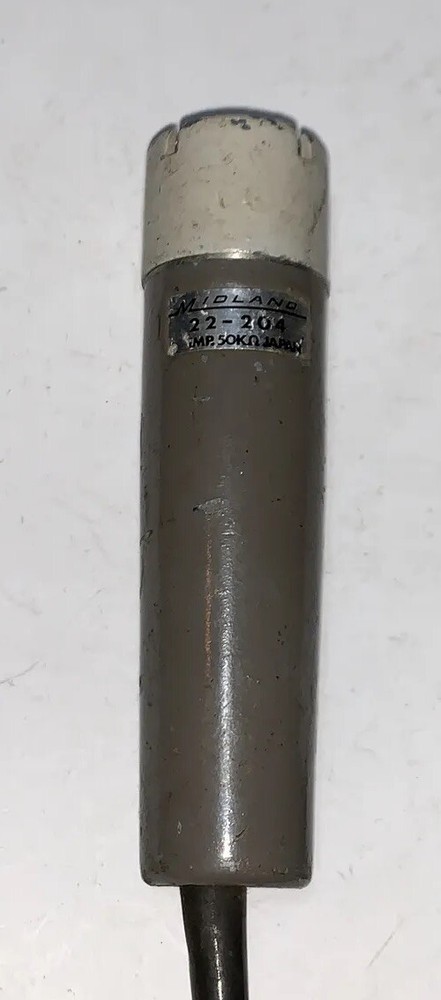 Midland 22-204 MIJ Vintage Dynamic Microphone Untested As Is Pouch Lot