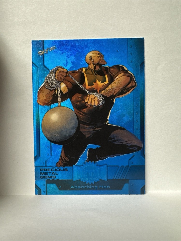 Marvel Metal Universe Absorbing Man High Series Precious Metal Gems Blue PMG /50