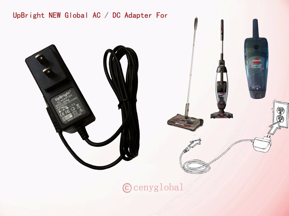 AC Adapter For Bissell Turbo Replacement Cordless Floor Sweeper Lift-Off Vacuum