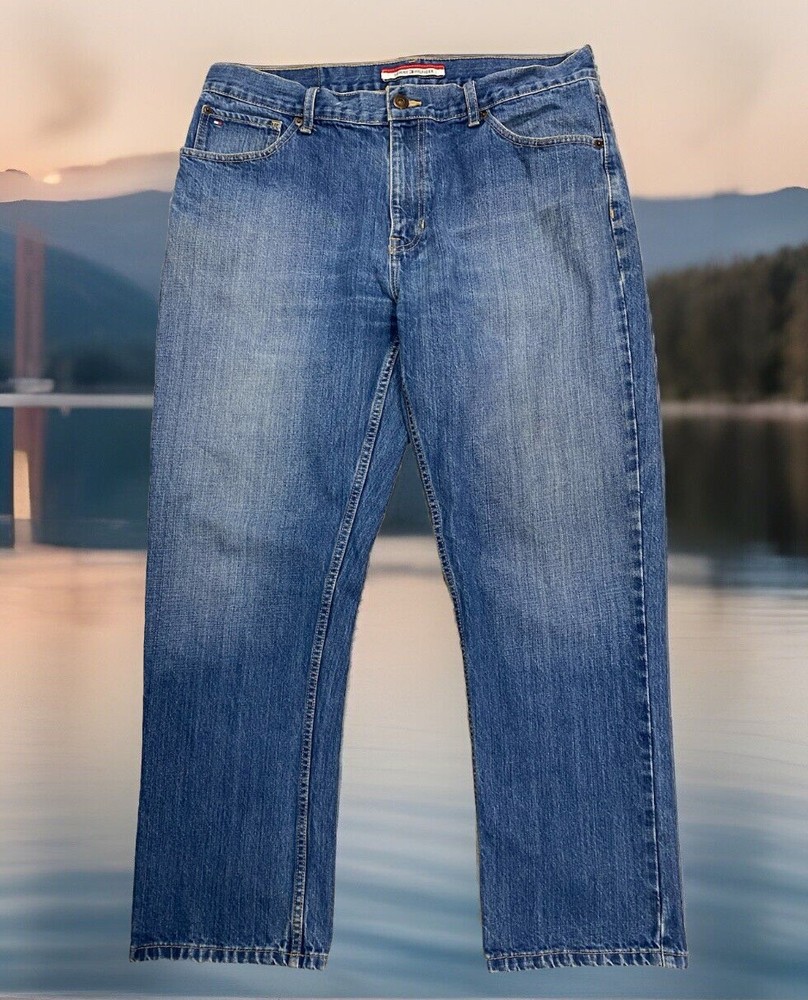 Men's Tommy Hilfiger Classic Straight Fit Blue Denim Jeans 36x29