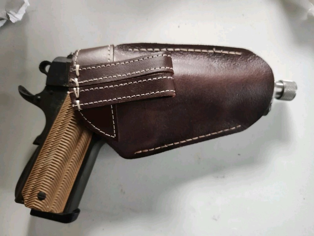 1911 Leather Concealment Holster, Right Handed, Inside The Waist Band
