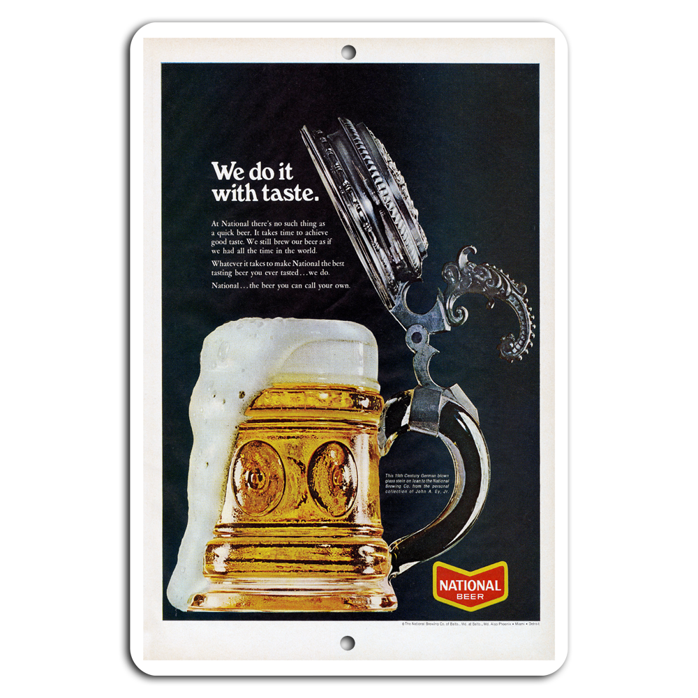 Vintage Beer Stein Metal Sign - Retro Pub Decor Bar Wall Art  