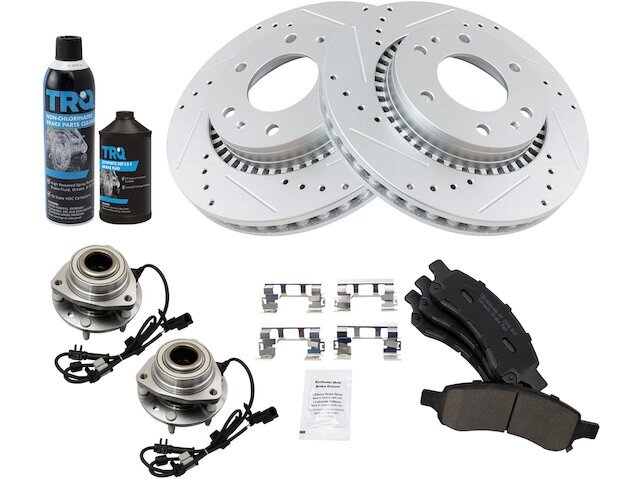Front Brake Pad and Rotor and Wheel Hub Kit fits Ascender 2007-2008 89ZVBW